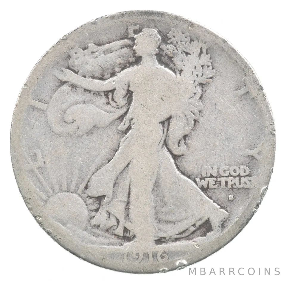 1916-S Walking Liberty Half Dollar a6673