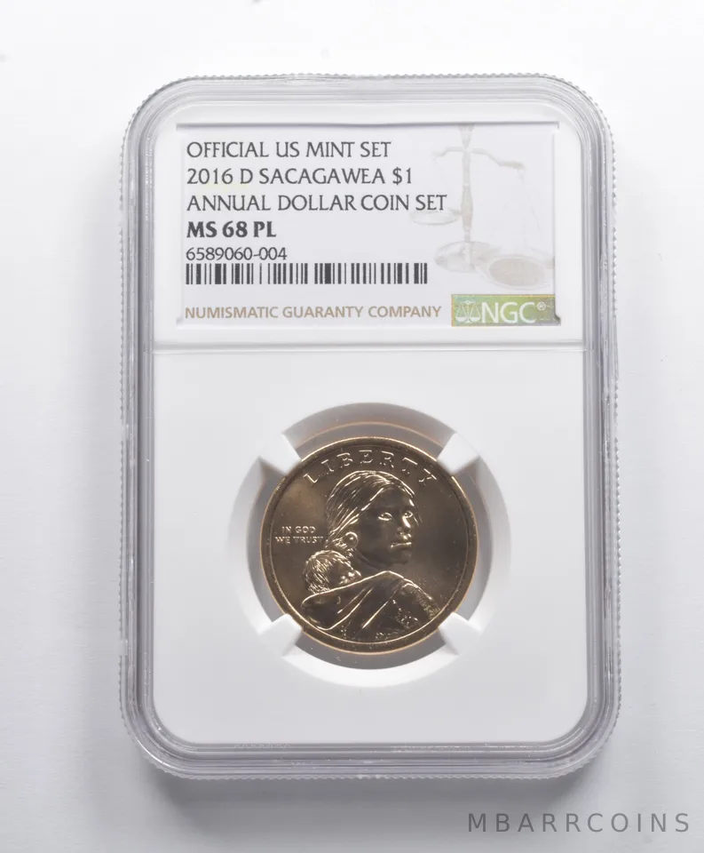 MS68 PL 2016-D Sacagawea Dollar Annual Dollar Coin Set NGC *8733