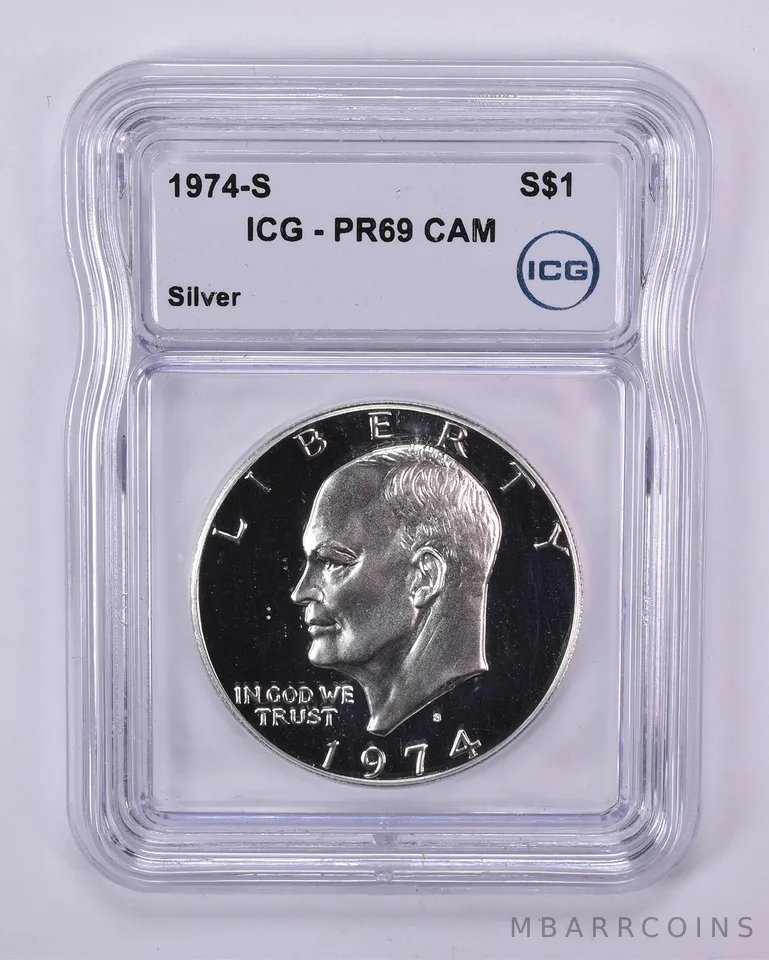 1974-S Eisenhower $1 Silver PR69 CAM ICG
