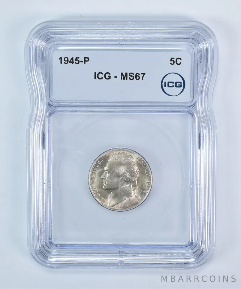 1945-P Jefferson Nickel MS67 ICG