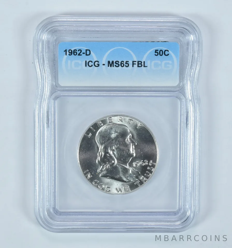 1962-D Franklin Half Dollar MS65 FBL ICG