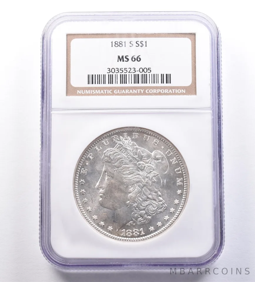 1881-S Morgan Silver Dollar MS66 NGC