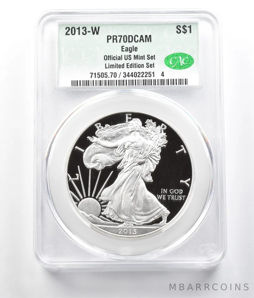 2013-W American Silver Eagle Limited Edition Set PR70 DCAM CAC CACG a6966