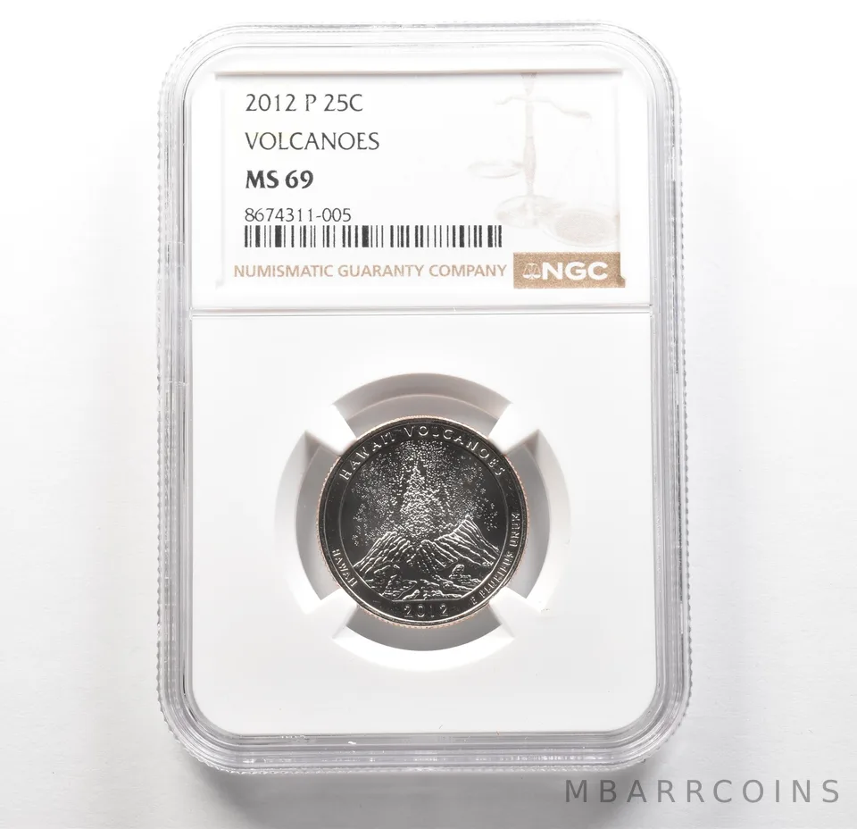 2012-P Washington Quarter ATB Volcanoes MS69 NGC TOP POP *6266