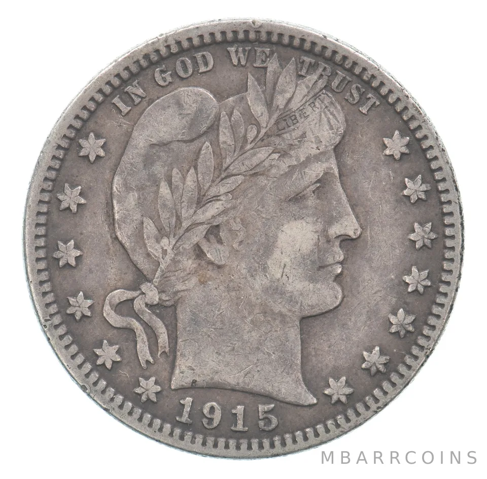 1915-D Barber Quarter Beautiful Tone *8797