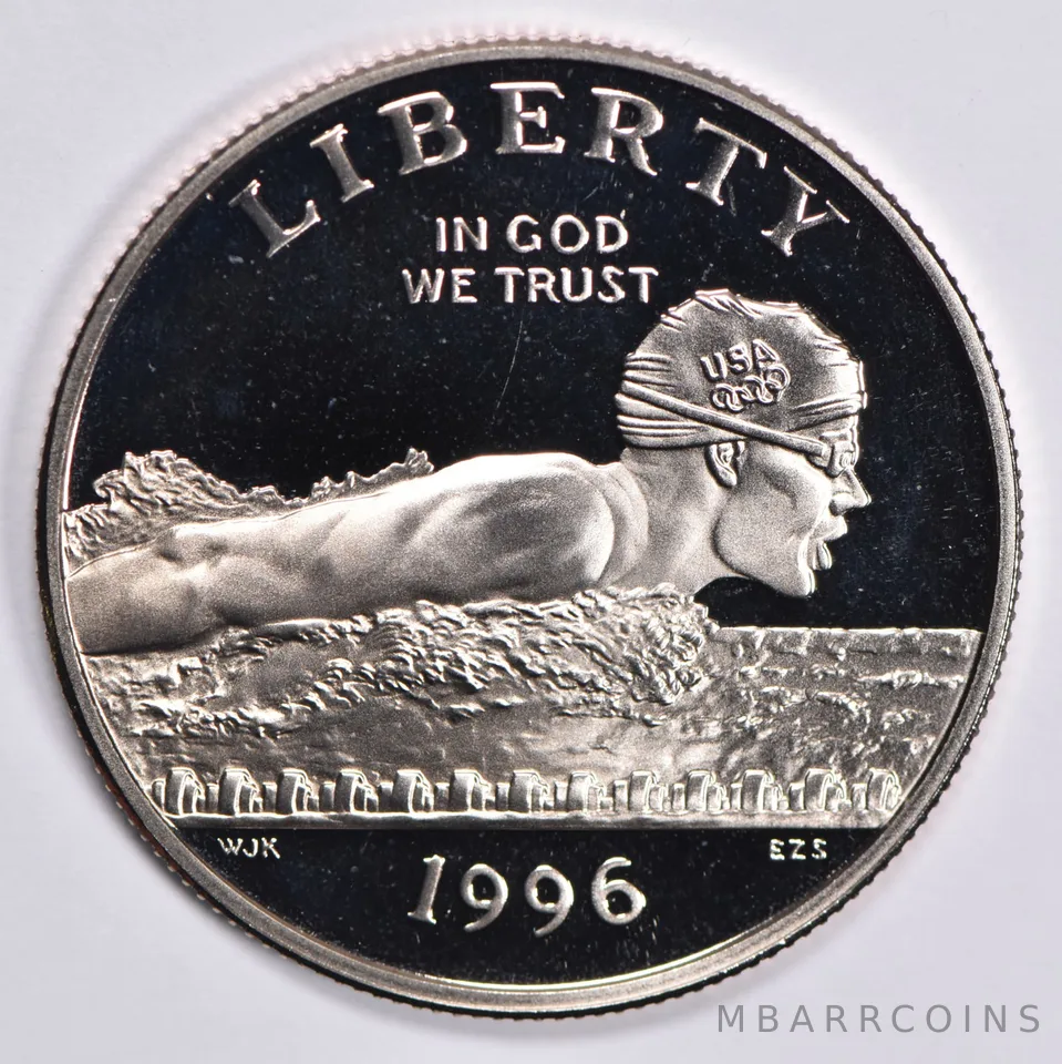 1996 Proof Olympic Swimming Commemorative Half Dollar