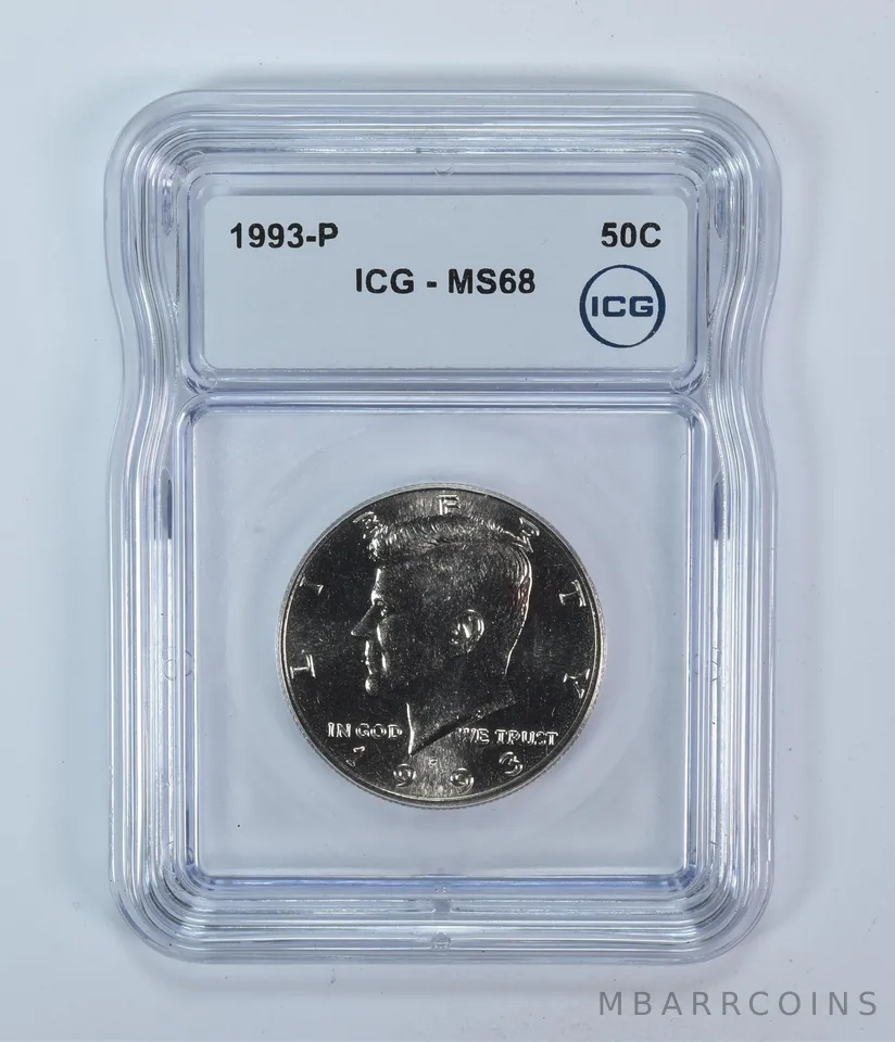 1993-P Kennedy Half Dollar MS68 ICG