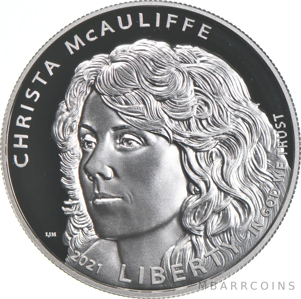 2021-P Proof Christa McAuliffe Teaching Commemorative Silver Dollar $1