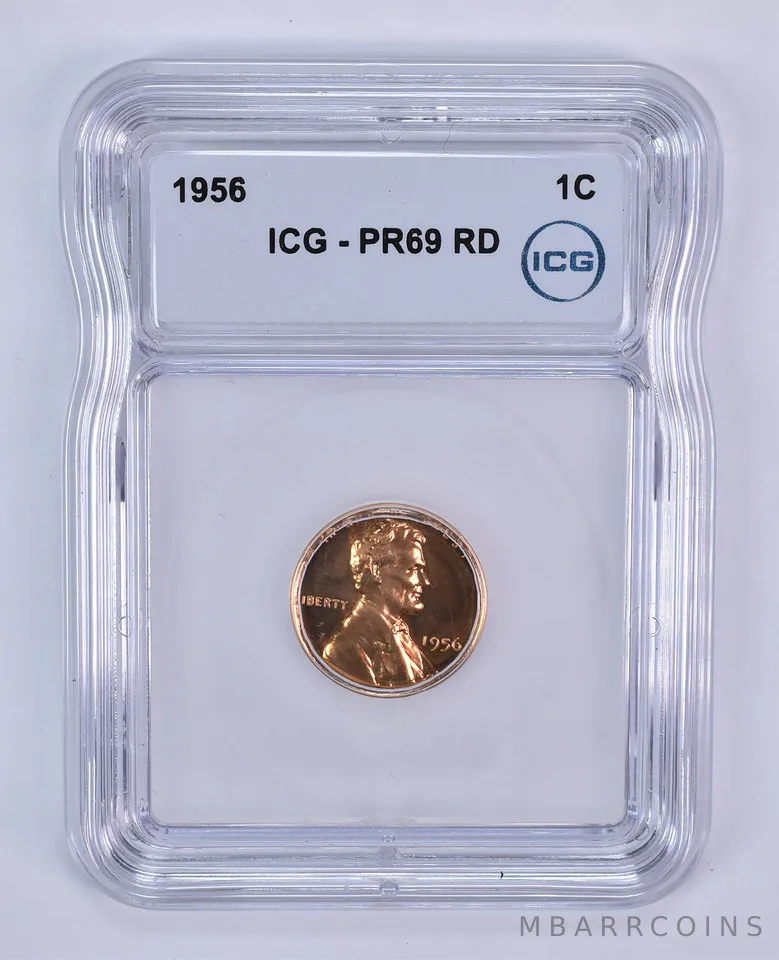 1956 Lincoln Wheat Cent PR69 RD ICG