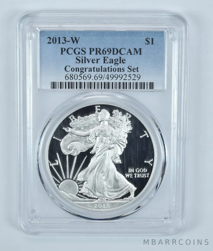 2013-W American Silver Eagle Congratulations Set PR69 DCAM PCGS Blue Label