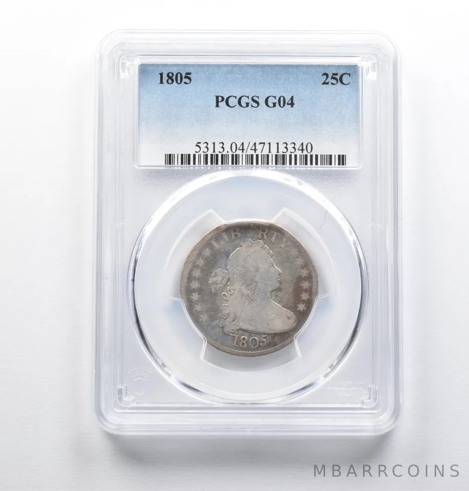 G04 1805 Draped Bust Quarter PCGS - Looks nicer than G! *0825