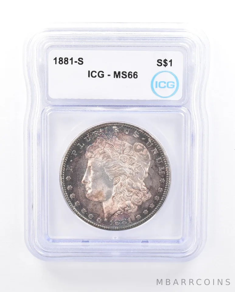 1881-S Morgan Silver Dollar MS66 ICG Beautiful Tone *1781