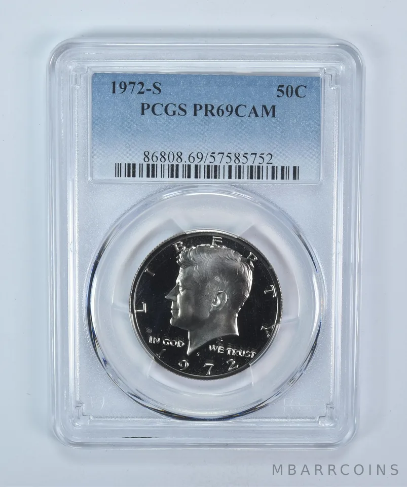 1972-S Kennedy Half Dollar PR69 CAM PCGS Blue Label