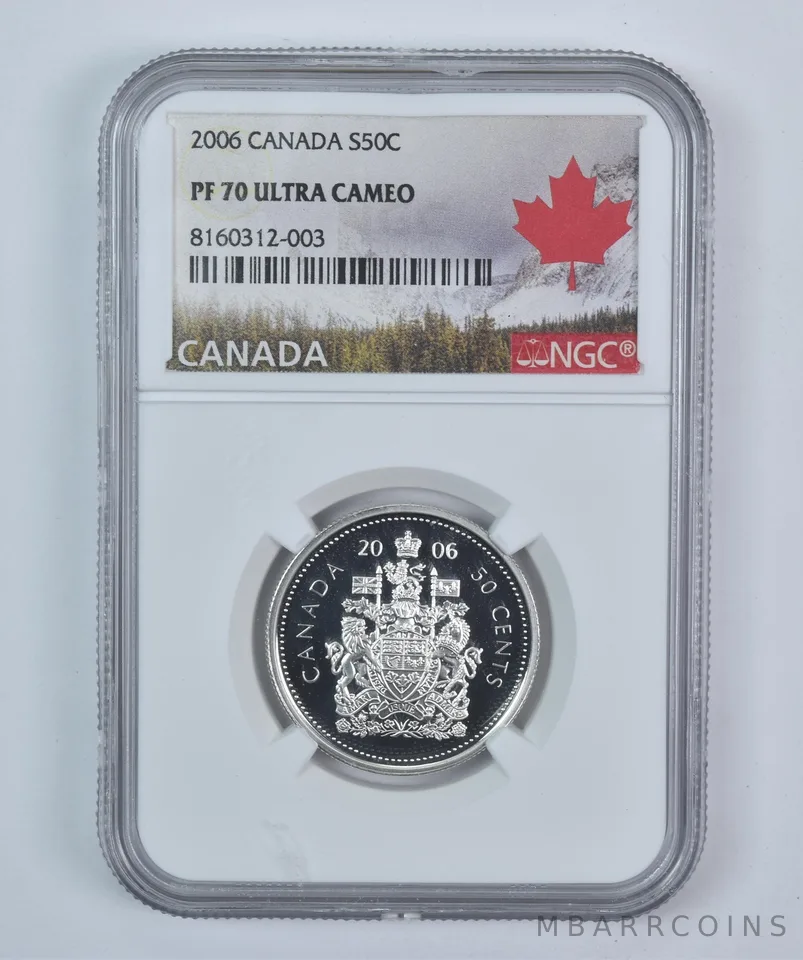 2006 Canada 50 Cents Silver PF70 UCAM NGC Canada Label