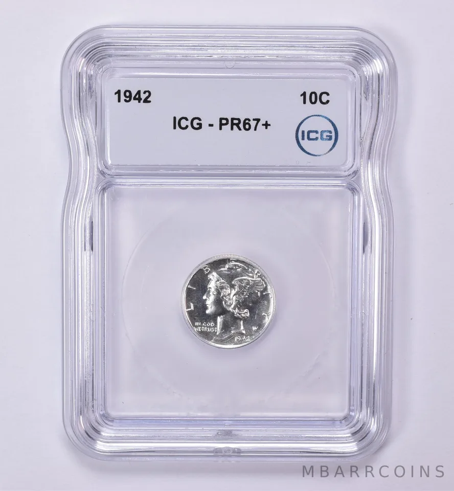 1942 Mercury Dime PR67+ ICG *0505
