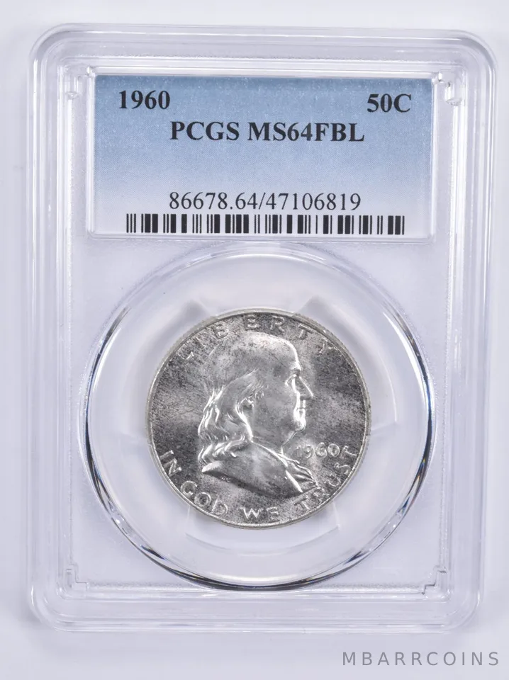 1960 Franklin Half Dollar MS64 FBL PCGS Blue Label
