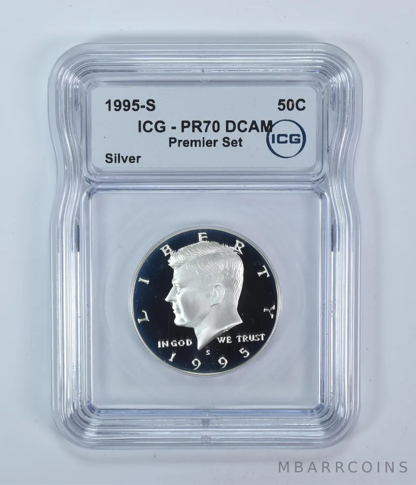 1995-S Kennedy Half Dollar Silver Premier Set PR70 DCAM ICG