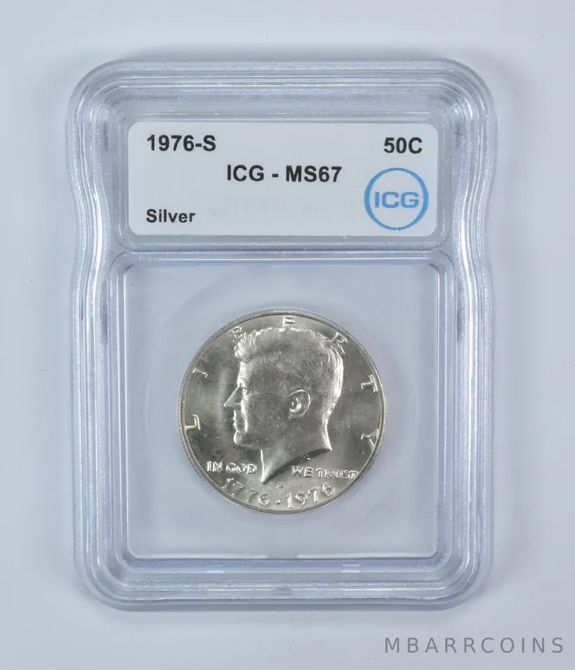 1976-S Kennedy Half Dollar Silver MS67 ICG