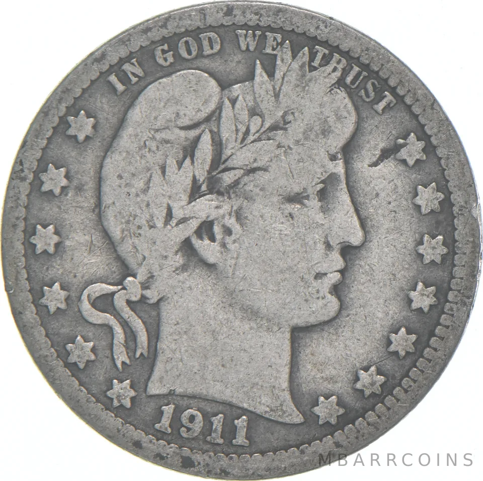 1911 Barber Quarter Average Circ