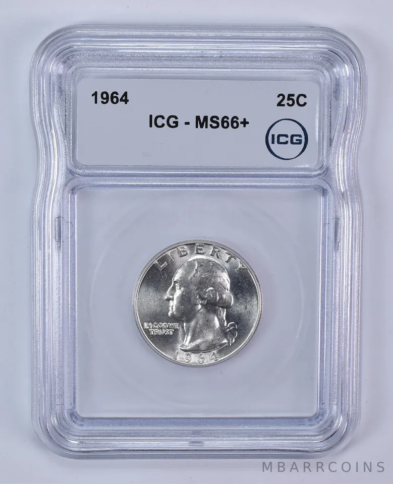 1964 Washington Quarter MS66+ ICG