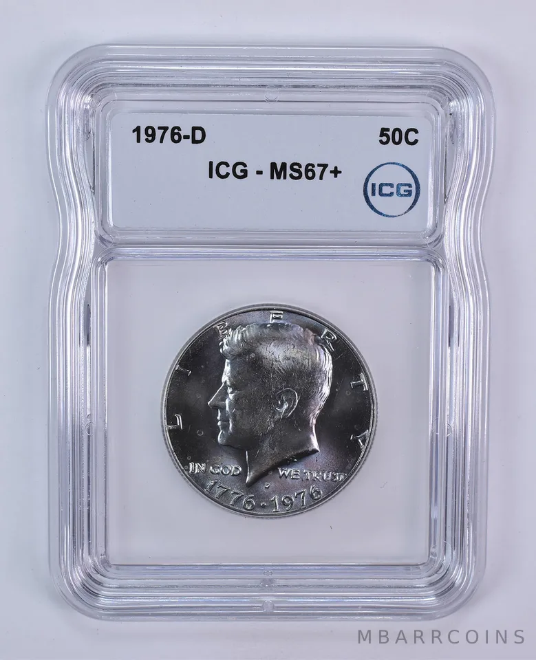 1976-D Kennedy Half Dollar MS67+ ICG