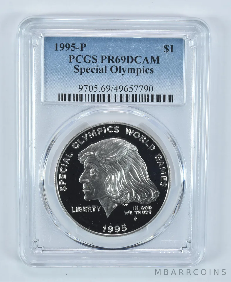 1995-P Special Olympics Commemorative Dollar PR69 DCAM PCGS Blue Label