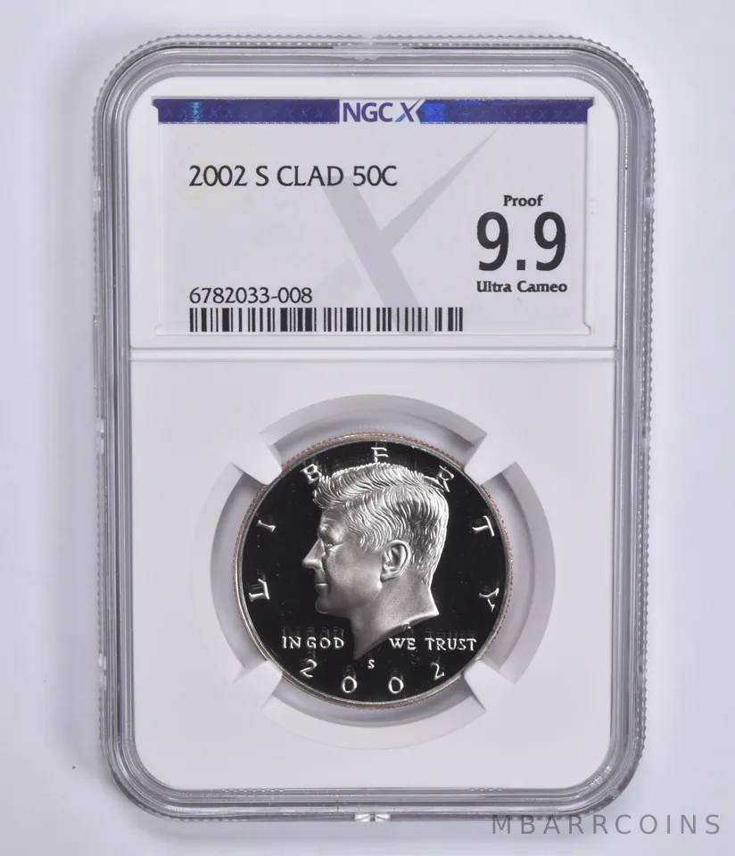 2002-S Kennedy Half Dollar CLAD Proof 9.9 UCAM NGC X NGCX