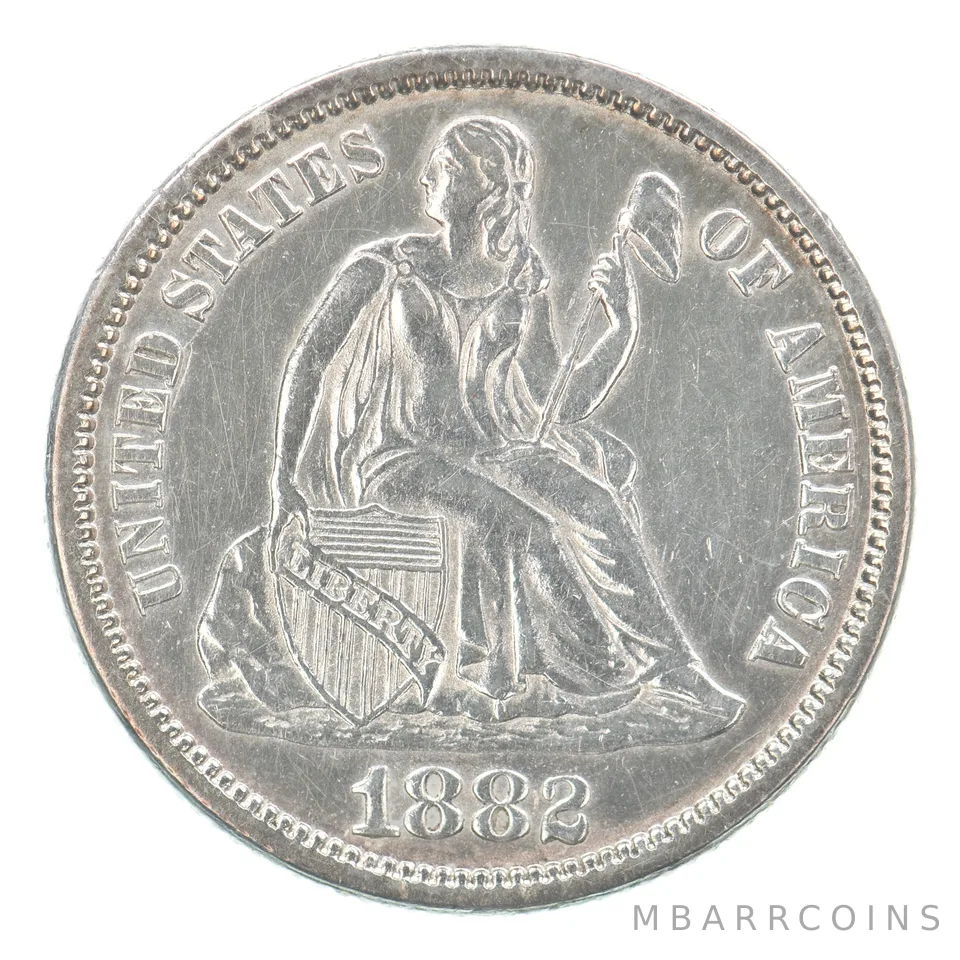 1882 Seated Liberty Dime Beautiful Tone *0704