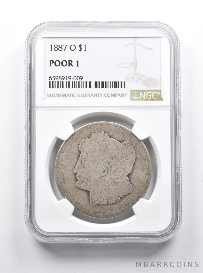 POOR 1 1887-O Morgan Silver Dollar NGC Lowball Pocket Piece *1150