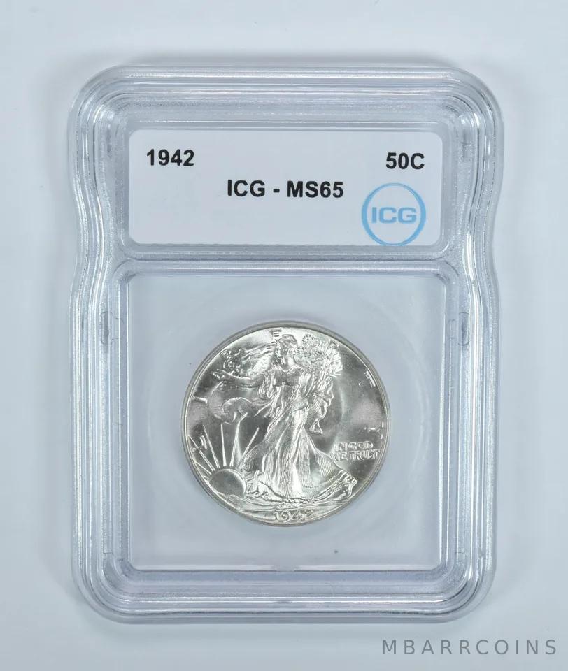 1942 Walking Liberty Half Dollar MS65 ICG