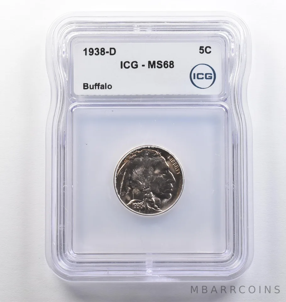 1938-D Indian Head Buffalo Nickel MS68 ICG *4085