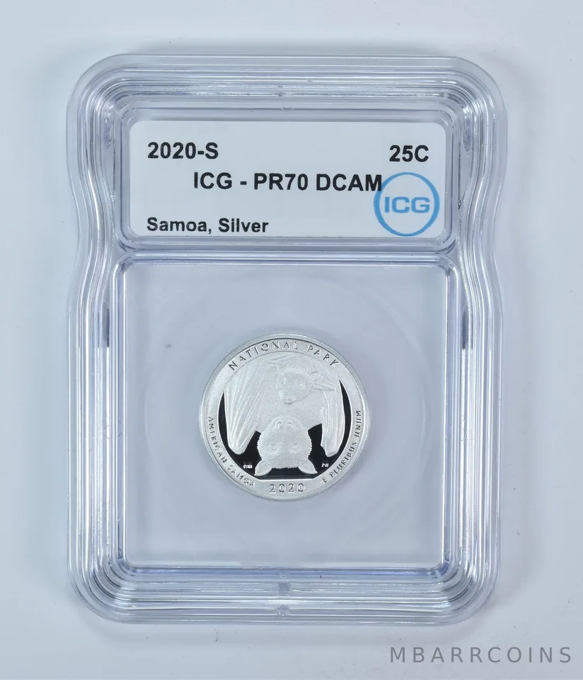2020-S Washington Quarter ATB Samoa Silver PR70 DCAM ICG