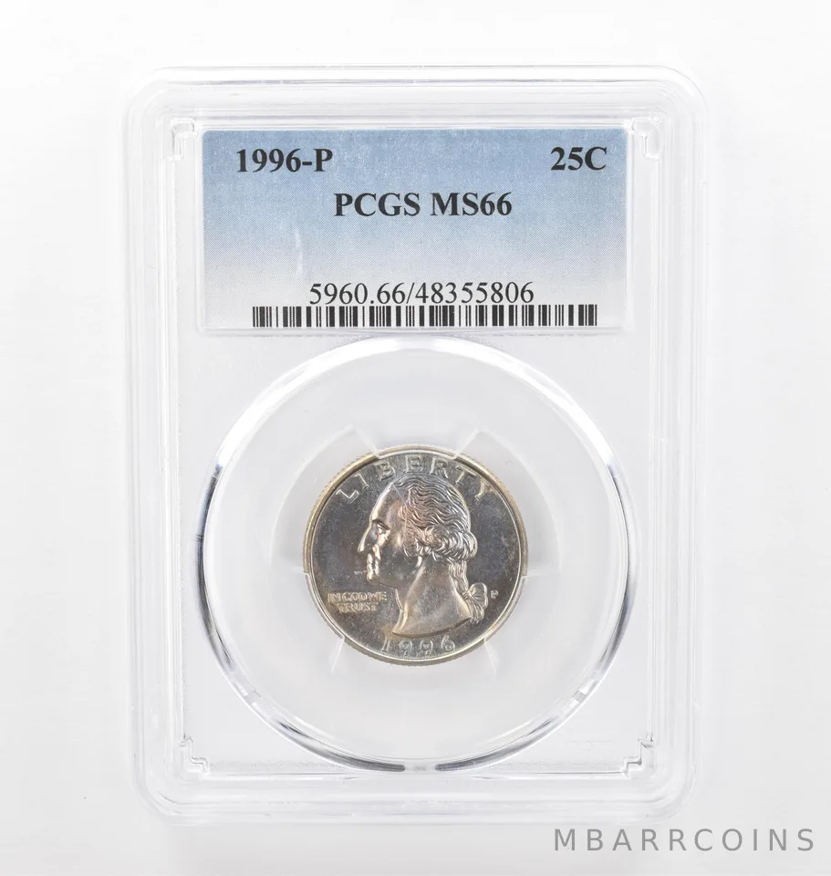 1996-P Washington Quarter MS66 PCGS Beautiful Tone *2239