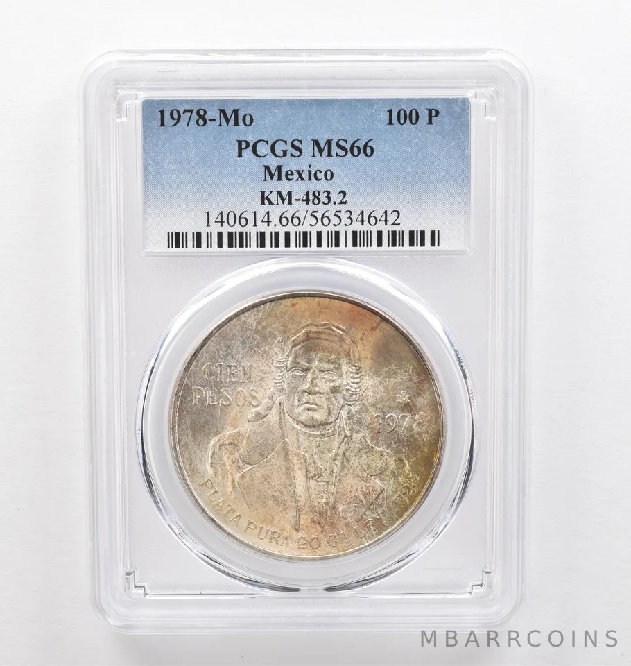 1978 Mo Mexico 100 Pesos KM-483.2 MS66 PCGS Beautiful Tone *0326