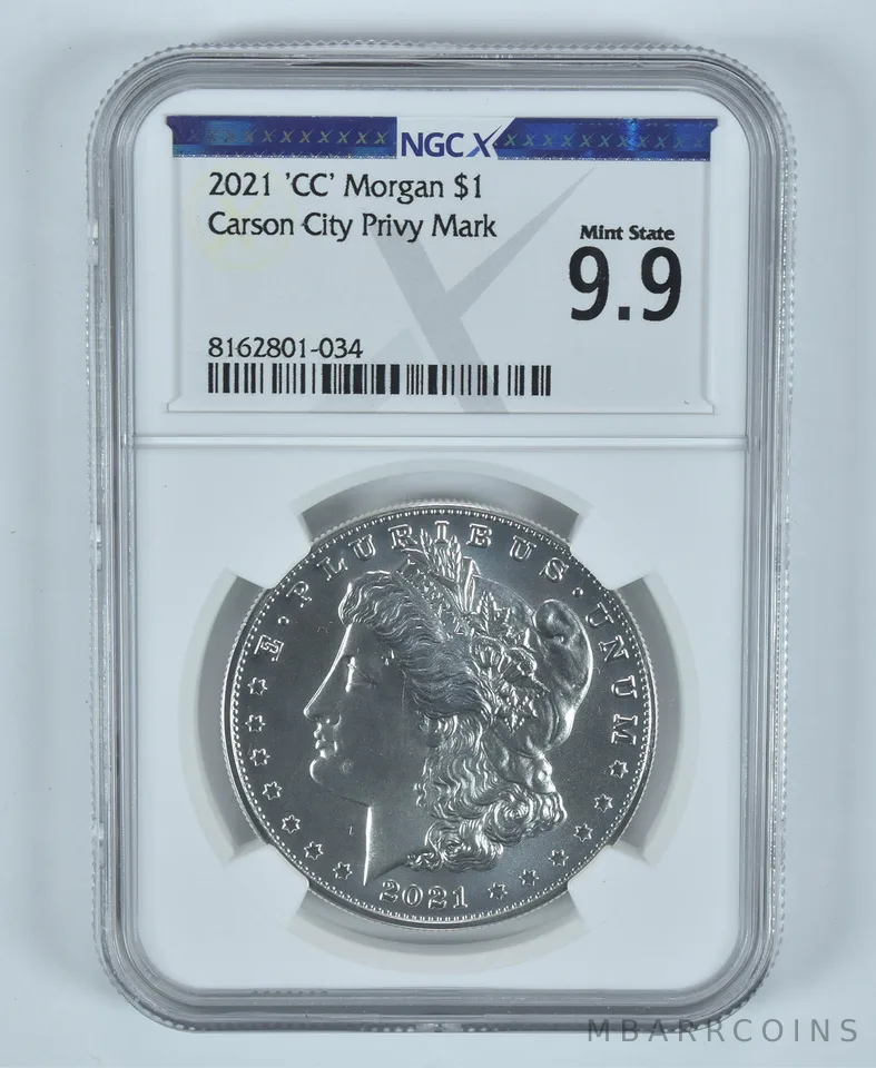 2021-CC Privy Morgan Silver Dollar Mint State 9.9 NGC X NGCX