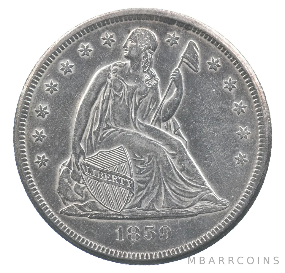 1859-O Seated Liberty Silver Dollar *4861