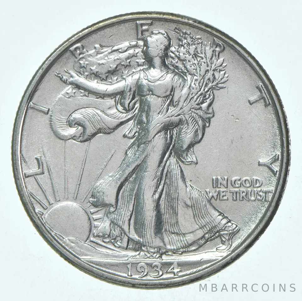 BU 1934-D Walking Liberty Half Dollar Uncirculated 90% Silver