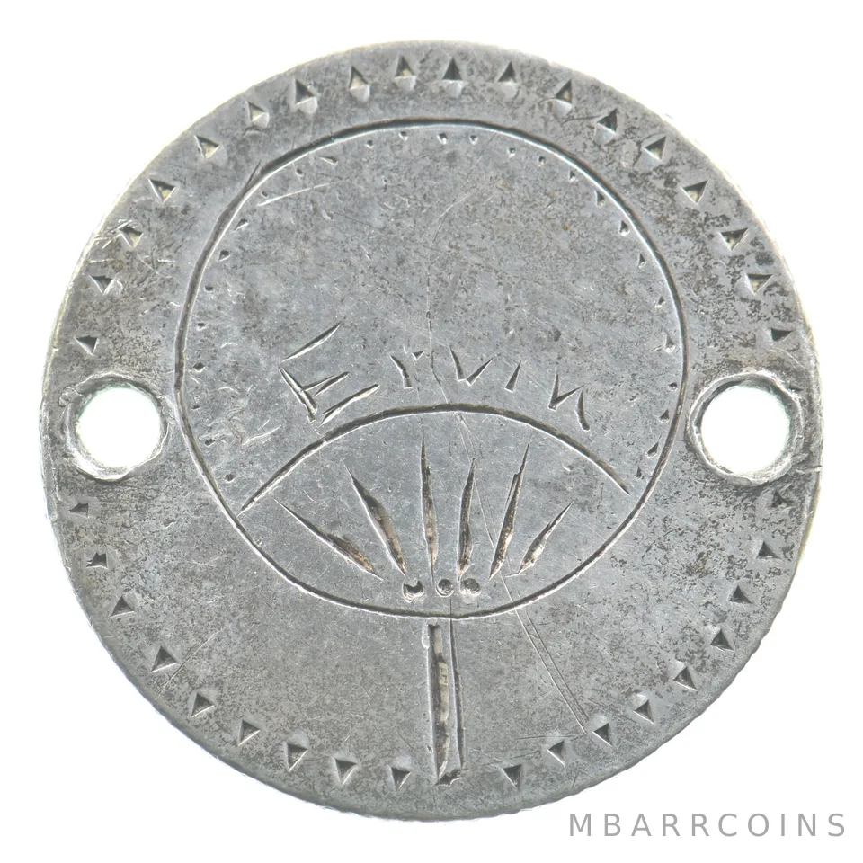 1885 Seated Liberty Dime Love Token Fan "Erwin" Victorian *5487