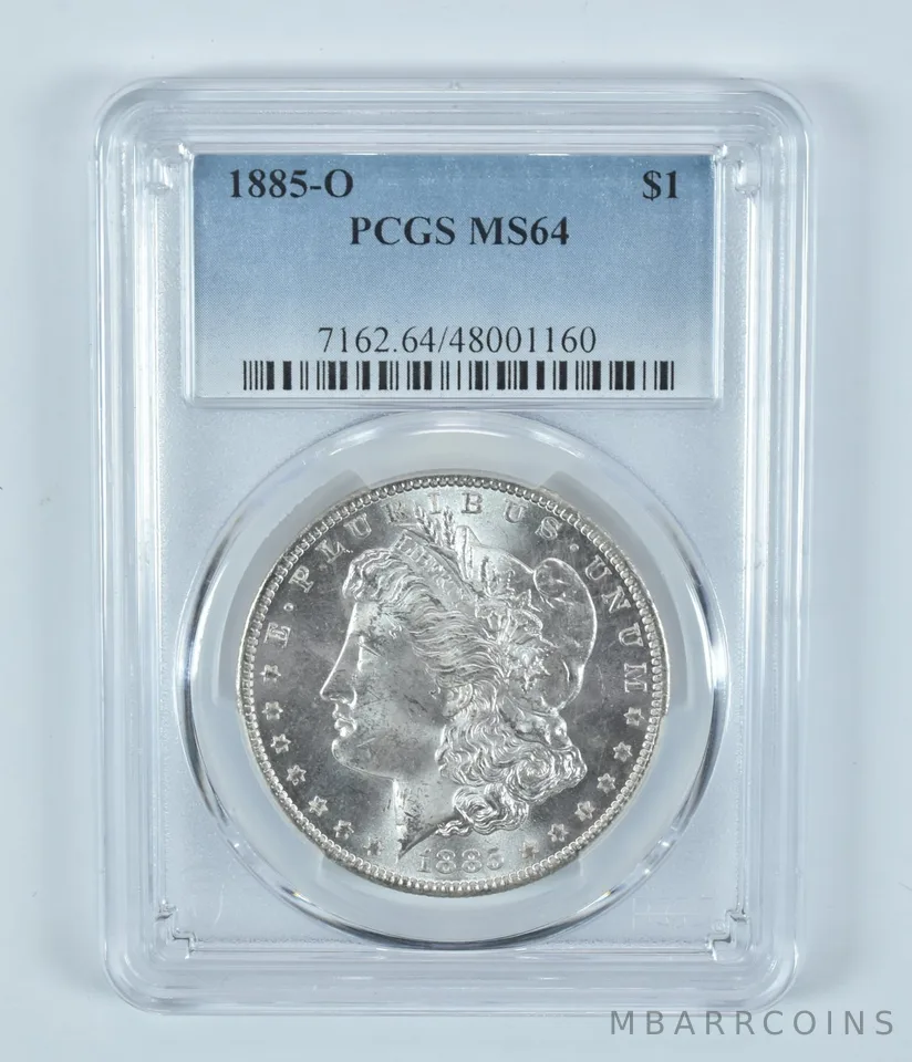 1885-O Morgan Silver Dollar MS64 PCGS Blue Label