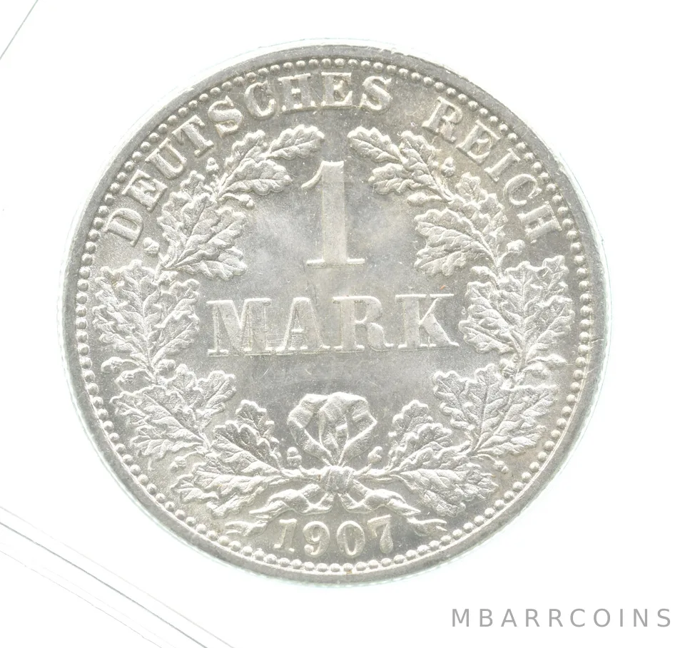 1907 F Germany 1 Mark Gem BU a0174