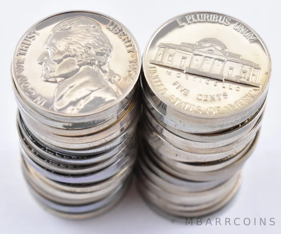 (40) 1964 Jefferson Nickel PROOF - ROLL of 40 Coins