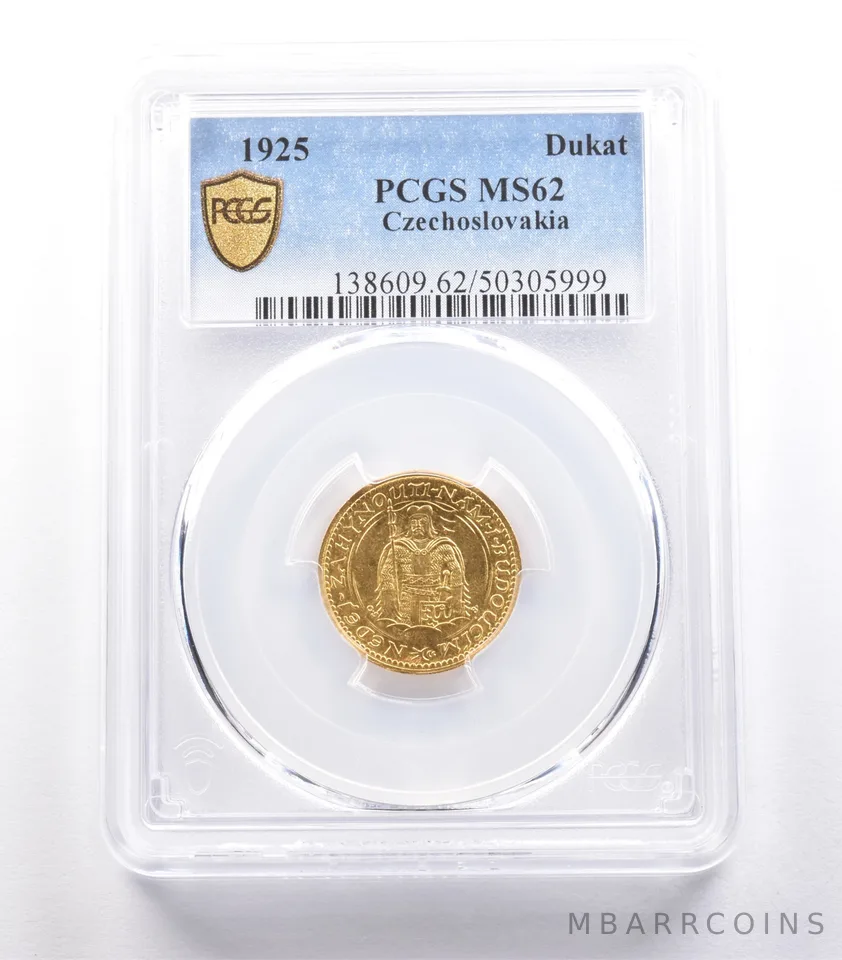 1925 Czechoslovakia Gold Ducat MS62 PCGS *6497