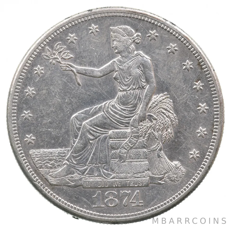1874-S Seated Liberty Trade Dollar a8938