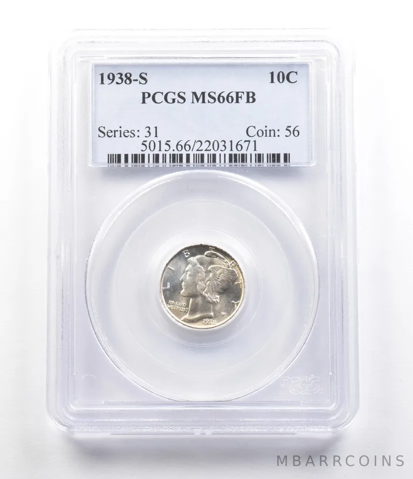 1938-S Mercury Dime MS66 FB PCGS *2607