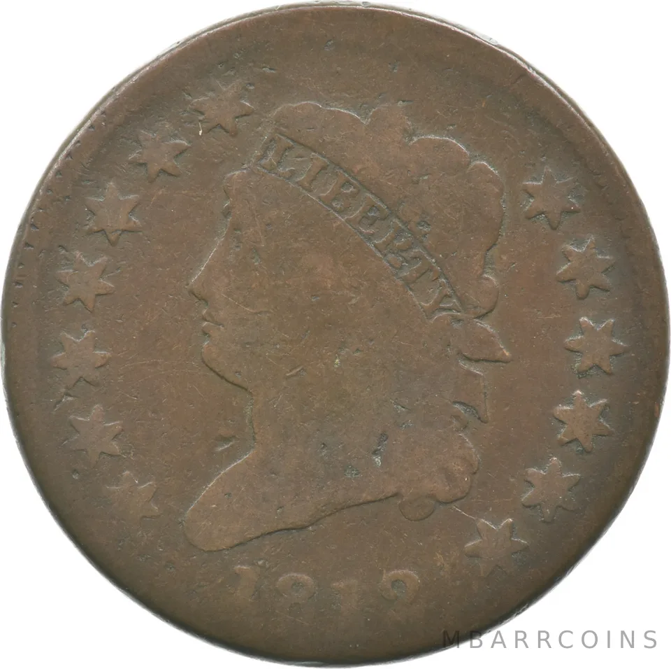 1812 Matron Head Large Cent a2350