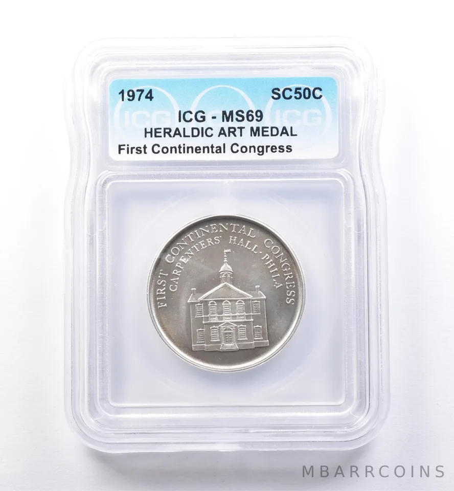 1974 So Called Half Dollar First Continental Congress MS69 ICG *8481