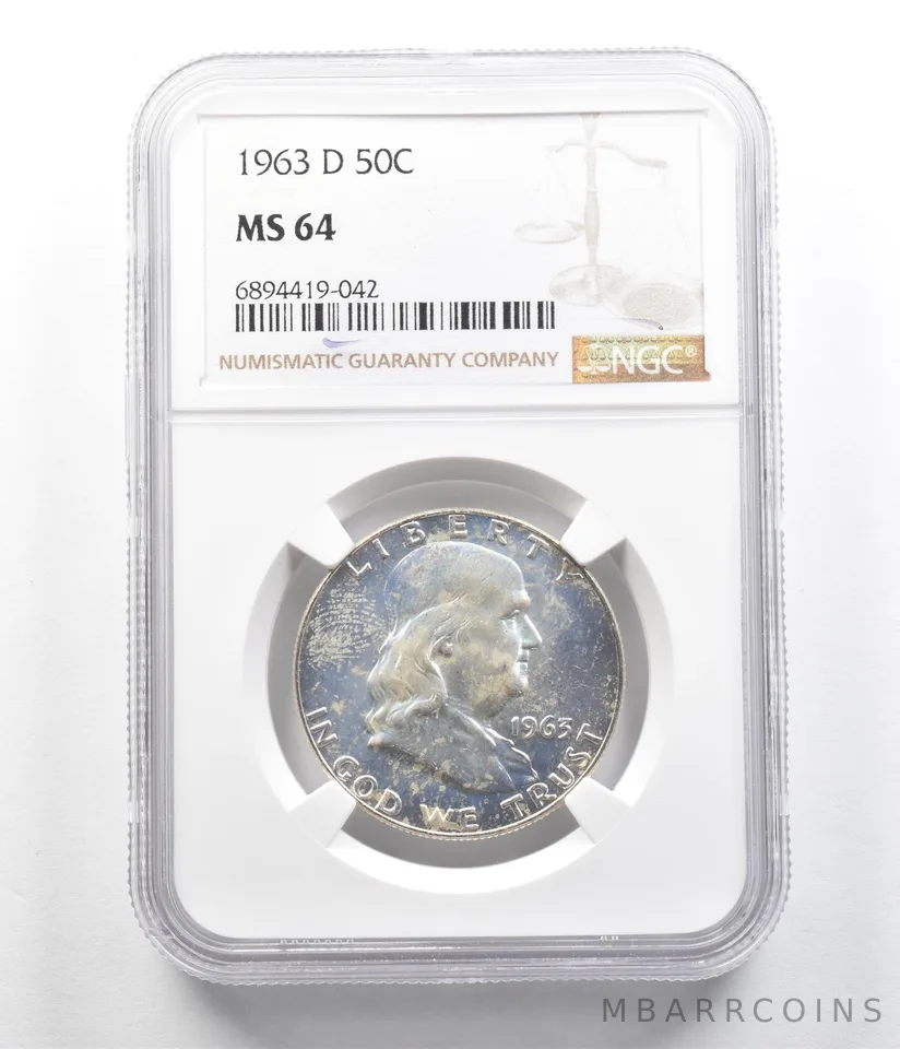 1963-D Franklin Half Dollar MS64 NGC PL PQ *7376