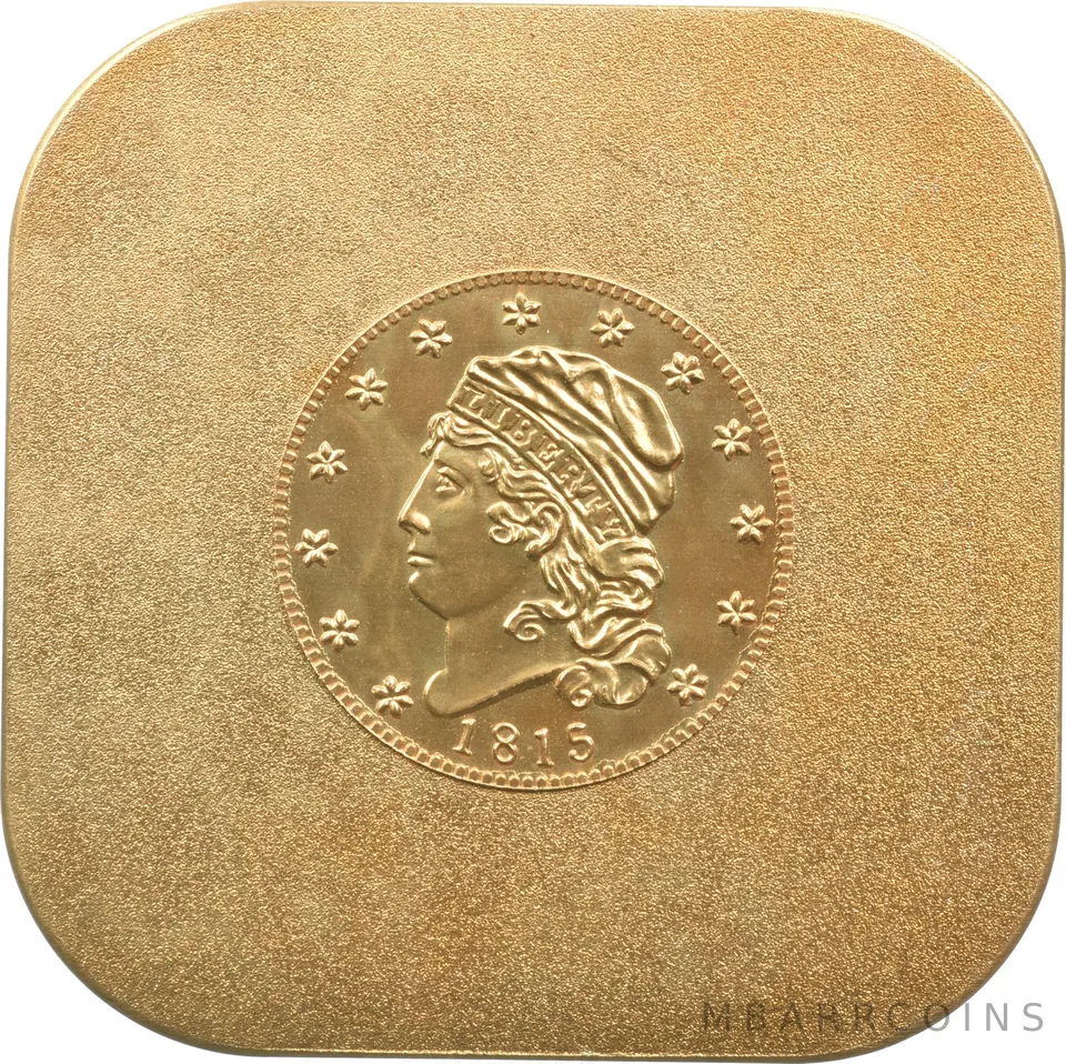 1815 $5 Matron Head Half Eagle Pattern 101.86g Silver Bar *3905