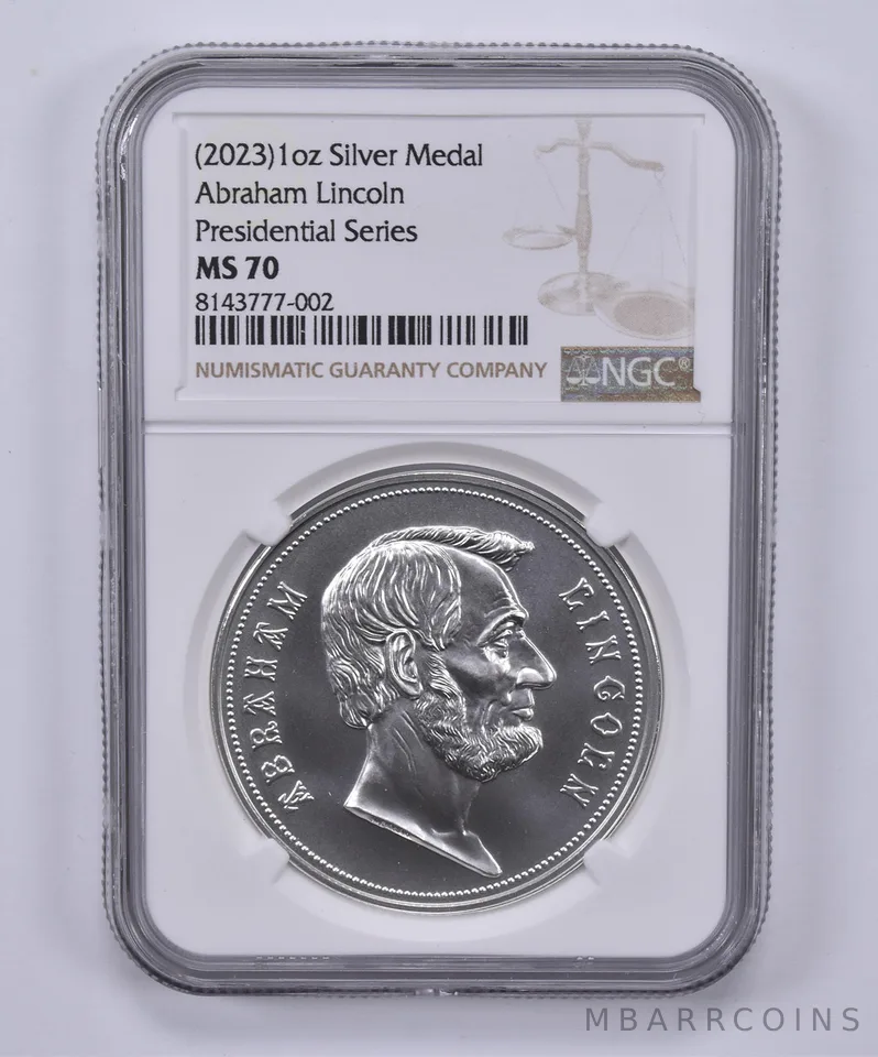 (2023) Silver Medal Abraham Lincoln US Mint Presidential Series MS70 NGC