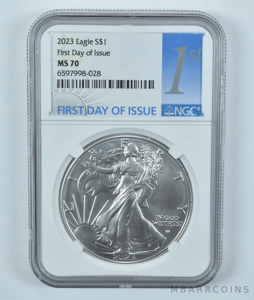2023 American Silver Eagle FDOI MS70 NGC 1 Label
